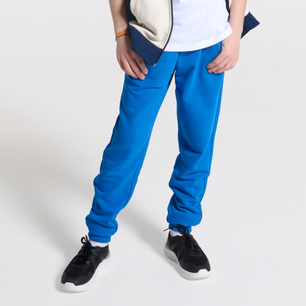 بنطلون رياضي للجري من الصوف الناعم، باللون الأزرق للأولاد